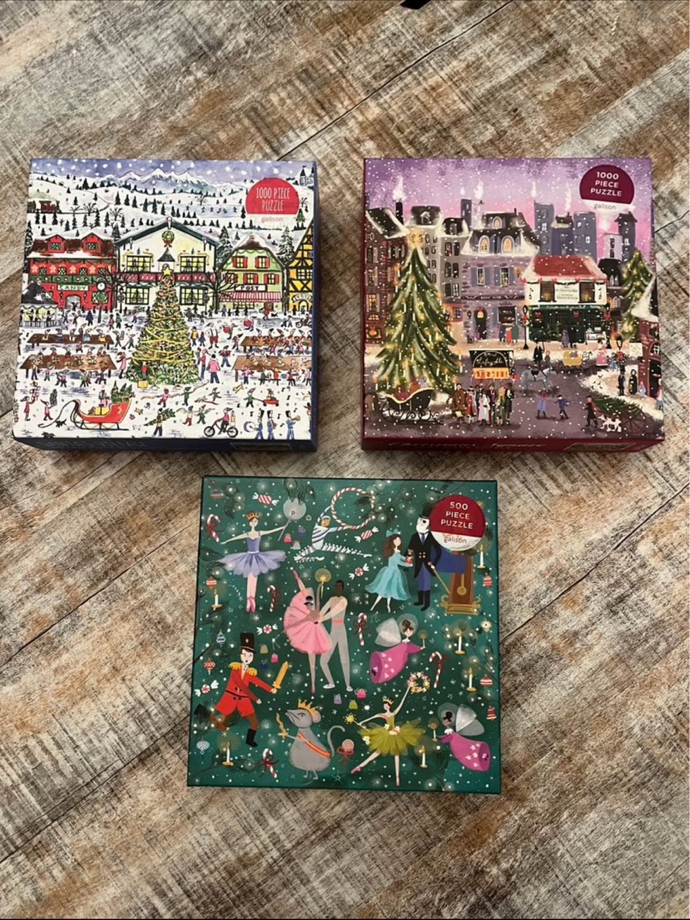 Lot of Galison Holiday and Christmas Themed Puzzles 500 1000 Piece